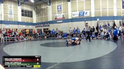 98 lbs Round 1 (4 Team) - Conlan Linville, Franklin Central Wrestling Club vs William Fabiano, Mater Dei Wrestling Club