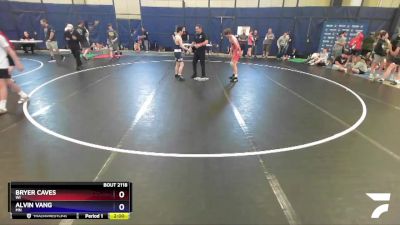 106 lbs Champ. Round 2 - Bryer Caves, WI vs Alvin Vang, MN