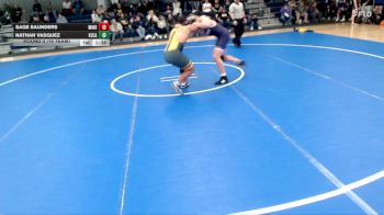 215 lbs Round 4 (16 Team) - Nathan Vasquez, Kearney Catholic vs Sage Saunders, Minden