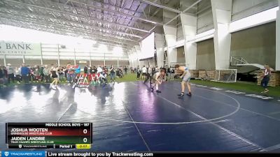 187 lbs Cons. Round 4 - Joshua Wooten, Grindhouse Wrestling Club vs Jaiden Landrie, Team Champs Wrestling Club