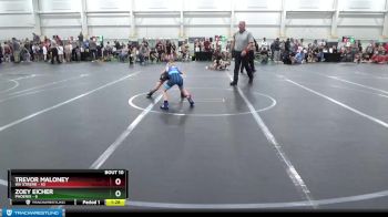 52 lbs Round 3 (8 Team) - Zoey Eicher, Phoenix vs Trevor Maloney, WV Xtreme