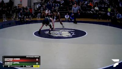 132 lbs 5th Place Match - Antonio Hobbs, Benedictine vs Garran Leffel, Cloverleaf