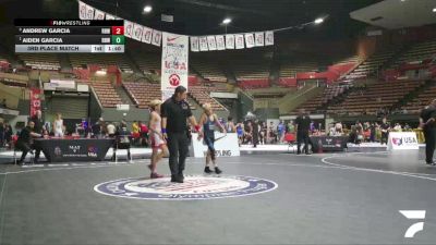 All Cadet Boys Freestyle Lower - 94 lbs 3rd Place Match - Andrew Garcia, Rough House Wrestling vs Aiden Garcia, Rough House Wrestling
