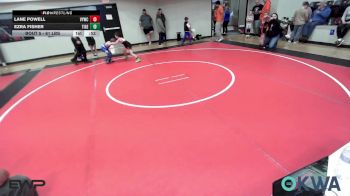 61 lbs Quarterfinal - Lane Powell, Verdigris Youth Wrestling vs Ezra Fisher, Tiger Trained Wrestling