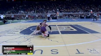 D4-144 lbs Champ. Round 1 - Blake Sloan, Manchester HS vs Hayden O`Neil, Newberry HS