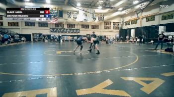 138 lbs Cons. Semi - Brayden Milberg, Unattached vs Blake Habel, Team MO Mehlville Oakville