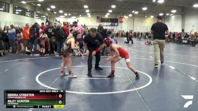 76 lbs Champ. Round 1 - Sierra Streeter, Cedar Springs WC vs Riley Hunter, Mathawks