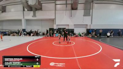 41 lbs Cons. Round 1 - Santana Rosales, Amped Wrestling Club vs Cullen Tewmey, Texas Elite Wrestling Club