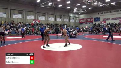 152 lbs Consi Of 16 #2 - Armando Sanchez, Sanger vs Fabius Carrillo, Golden Valley (Bakersfield)