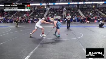 150 lbs Cons. Round 3 - Boden Ochsner, Wichita Blue Knights vs Brixton Byerley, Chanute