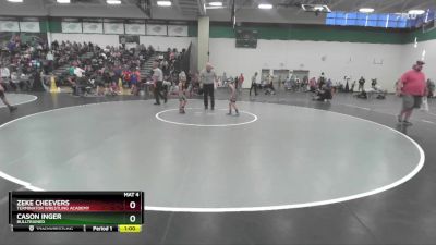 50 lbs Quarterfinal - Cason Inger, BullTrained vs Zeke Cheevers, Terminator Wrestling Academy