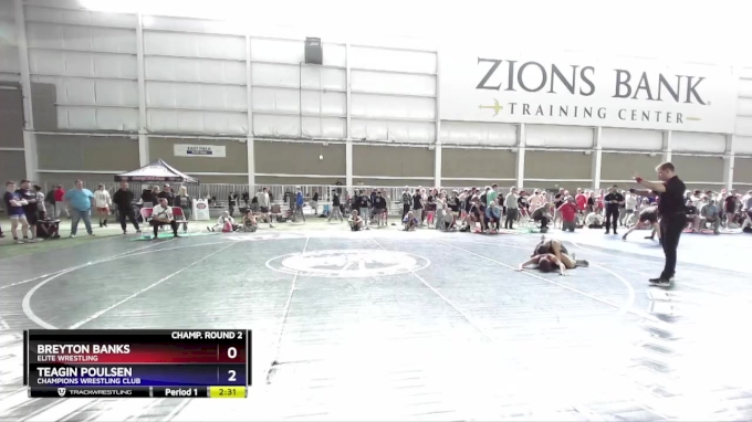 126 lbs Champ. Round 2 - Breyton Banks, Elite Wrestling vs Teagin ...