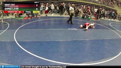 74 lbs Cons. Round 2 - Wiatt Tait, Canyon View Falcons vs Garrett Dyer, Delta Wrestling Club