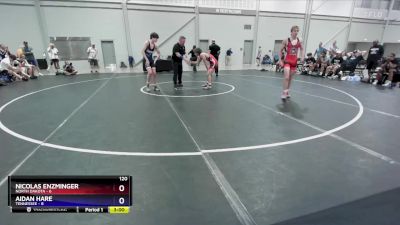 120 lbs Semis & 3rd Wb (16 Team) - Nicolas Enzminger, North Dakota vs Aidan Hare, Tennessee