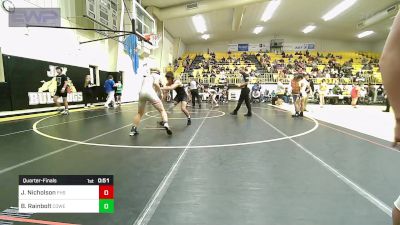 140-A lbs Quarterfinal - Jaydon Nicholson, Fayetteville High School vs Blaine Rainbolt, Coweta JH