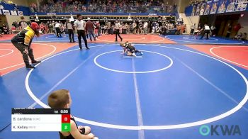 66 lbs Quarterfinal - Bashlin Cardona, Dark Cloud Wrestling Club vs Kaisen Kelley, Pryor Tigers