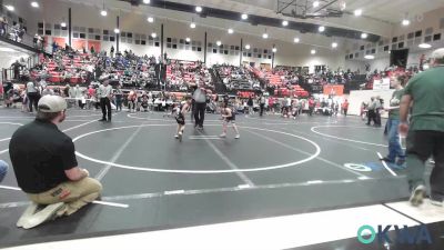 61 lbs Consi Of 8 #1 - Kaysum Mosby, Wyandotte Youth Wrestling vs Dominic Guerrero, Brushy Wrestling Club