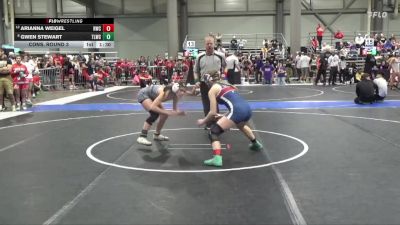 110 lbs Cons. Round 3 - Arianna Weigel, Russell Wrestling Club vs Gwen Stewart, Team Lightning Wrestling Club