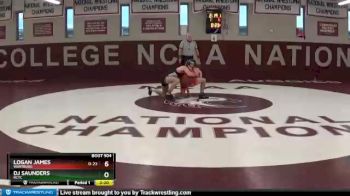141 lbs Champ. Round 1 - Logan James, Wartburg vs Dj Saunders, RCTC