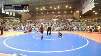 58 lbs Quarterfinal - Kohen White, Panther Youth Wrestling-CPR vs Warner Grist, Benton Parks Youth Wrestling