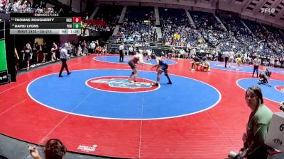 2A-215 lbs Champ. Round 1 - Thomas Dougherty, Holy Innocents Episcopal vs David Lyons, Pierce County HS