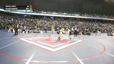 6A 157 lbs Semifinal - Brock Smith, Jacksonville High School vs Jacob Campos, White Oak High School