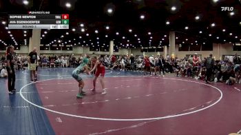 92 lbs Round 3 - Ava Egendoerfer, Gulf Coast Wrestling vs Sophie Newton, Trojan Wrestling Academy LLC