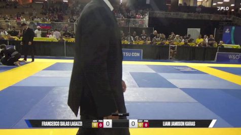 Liam Jamison Karas vs Francesco Salas Lagazzi 2025 Pan Kids Jiu-Jitsu IBJJF Championship