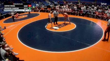 138 lbs Quarterfinals (8 Team) - Brandon Carbone, Crystal Lake (Central) vs Justus Vrona, Mahomet (M.-Seymour)