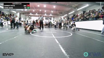 58-61 lbs 3rd Place - Garrett Potts, Wagoner Takedown Club vs Aksel Davis, Tahlequah Wrestling Club