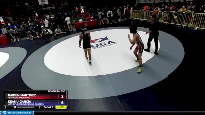 130 lbs Quarterfinal - Raiden Martinez, Red Wave Wrestling vs Keanu ...