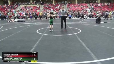 61 lbs Cons. Round 1 - Brantley Hancock, Mulvane Jr. Wrestling Club vs Elliot Nielsen, Emporia Kids