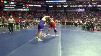 3A-285 lbs Champ. Round 2 - Andrew Hine, Waukee vs Bryce Stewart, North Scott