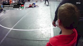 90 lbs Champ. Round 1 - Ruger Gardine, Bertrand Wrestling Club vs Jackson Geldes, Ironman Wrestling