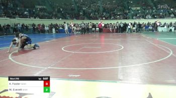 100 lbs Consi Of 8 #1 - Kellen Foster, Sand Springs vs Max Everett, Deer Creek Middle School