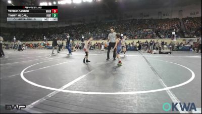 58 lbs Quarterfinal - Treble Castor, Woodward Youth Wrestling vs Timmy McCall, Fort Gibson Youth Wrestling