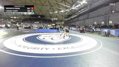 Girls 3A 170 lbs Quarterfinal - Brooklyn Quigg, Walla Walla (Girls) vs Lindsey Shipp, Peninsula (Girls)