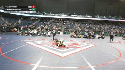 7A - 107 lbs Cons. Semi - Caelyn Kish, Mooresville High School vs Isabella Butler, A.L. Brown High School