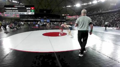 Boys 4A 157 lbs Cons. Round 5 - Gibson Ayling, Auburn Riverside vs Roger Bravo, Newport (Bellevue)