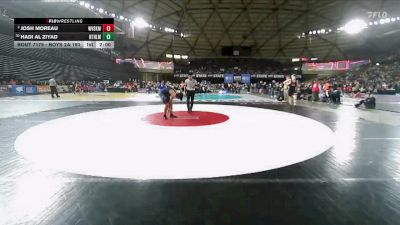 Boys 2A 190 lbs Champ. Round 1 - Josh Moreau, West Valley (Spokane) vs Hadi Al Ziyad, Nathan Hale