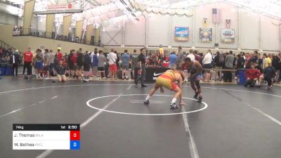 74 kg Quarterfinal - Justin Thomas, Oklahoma vs Maaziah Bethea, PRTC