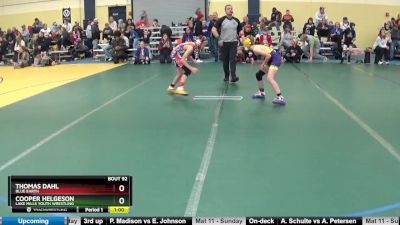 70 9U Cons. Round 4 - Thomas Dahl, Blue Earth vs Cooper Helgeson, Lake Mills Youth Wrestling