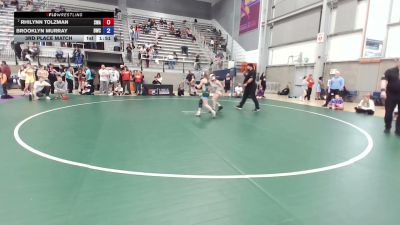 46 kg 3rd Place Match - Rhilynn Tolzman, Summit Wrestling Academy vs Brooklyn Murray, Doughboy Wrestling Club