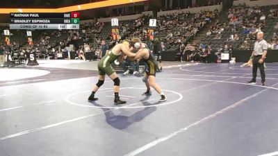 165 lbs Consi Of 16 #2 - Nathan Paul, Bakersfield Christian (CS) vs Bradley Espinoza, Brea Olinda (SS)