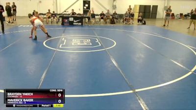 106 lbs 2nd Wrestleback (8 Team) - Brayden Yakich, Colorado vs Maverick Baker, Minnesota Red