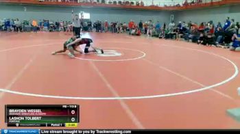 113 lbs Champ. Round 2 - Brayden Wessel, Redhawk Wrestling Academy vs Lashon Tolbert, Portage