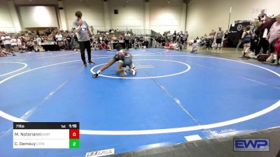 71 lbs Rr Rnd 2 - Matthew Notarianni, North DeSoto Wrestling Academy vs Chandler Demouy, Cypress Wrestling Club