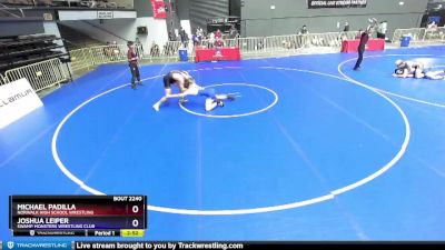 160 lbs Cons. Round 2 - Michael Padilla, Norwalk High School Wrestling vs Joshua Leiper, Swamp Monsters Wrestling Club