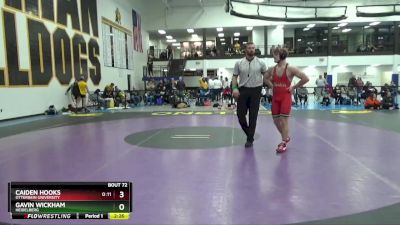 184 lbs Round 3 - Caiden Hooks, Otterbein University vs Gavin Wickham, Heidelberg