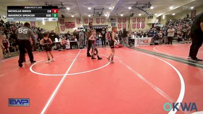 60 lbs Quarterfinal - Nicholas Mihos, Coweta Tiger Wrestling vs Maverick Spencer, Keystone Kids Wrestling Club